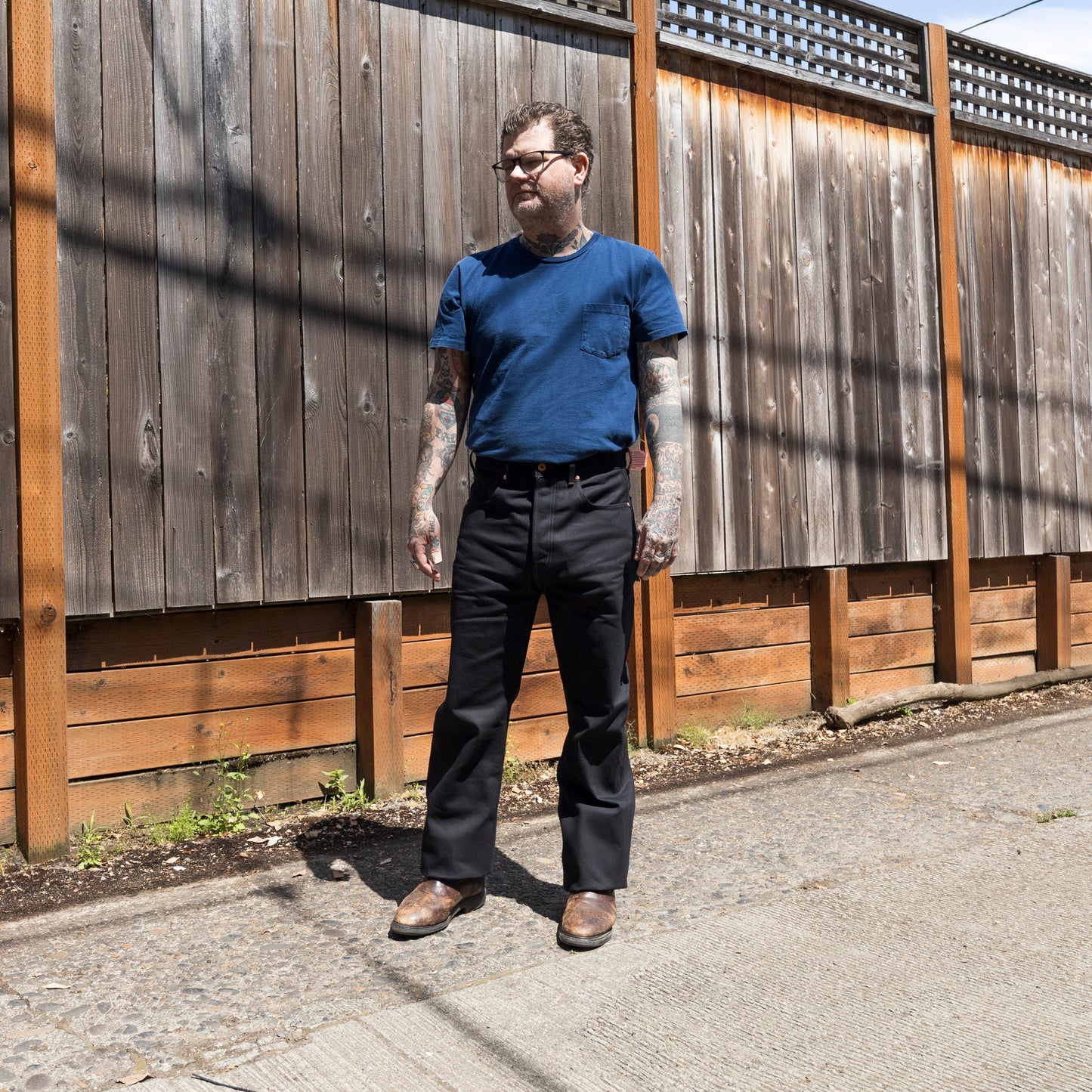 Wyatt Jeans Uneven Broken Twill - Black (Raw)