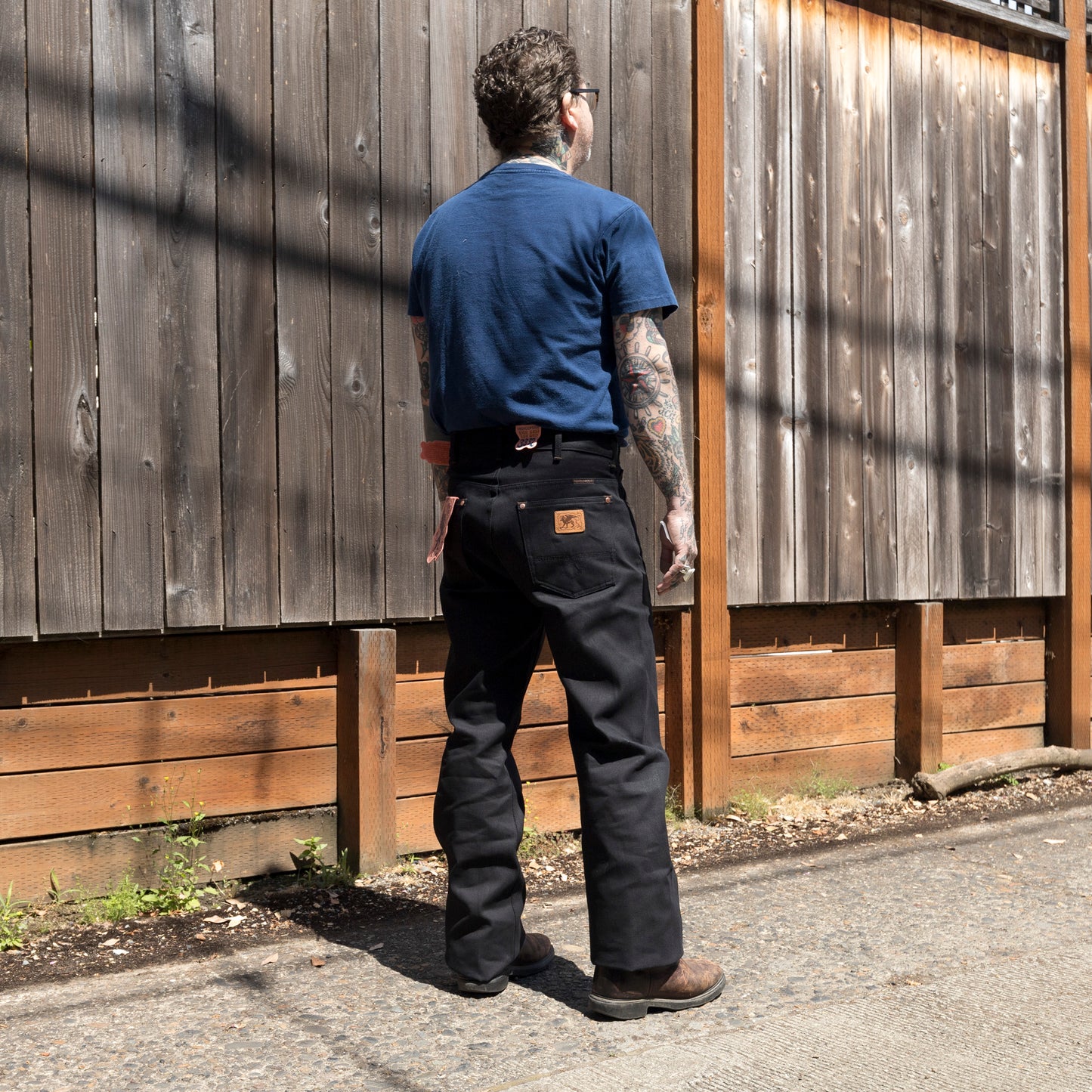 Wyatt Jeans Uneven Broken Twill - Black (Raw)