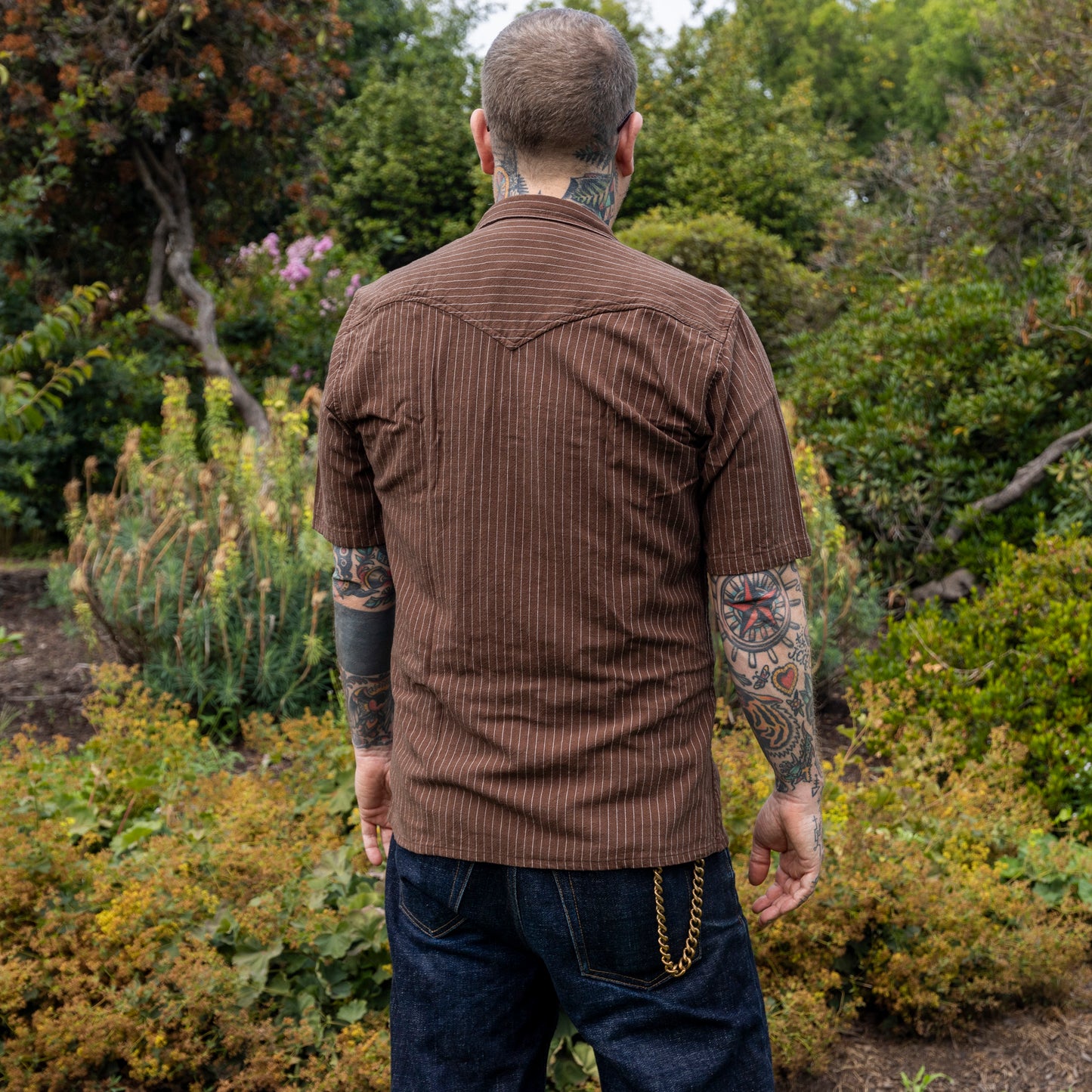 Hickory Pinstripe Linen