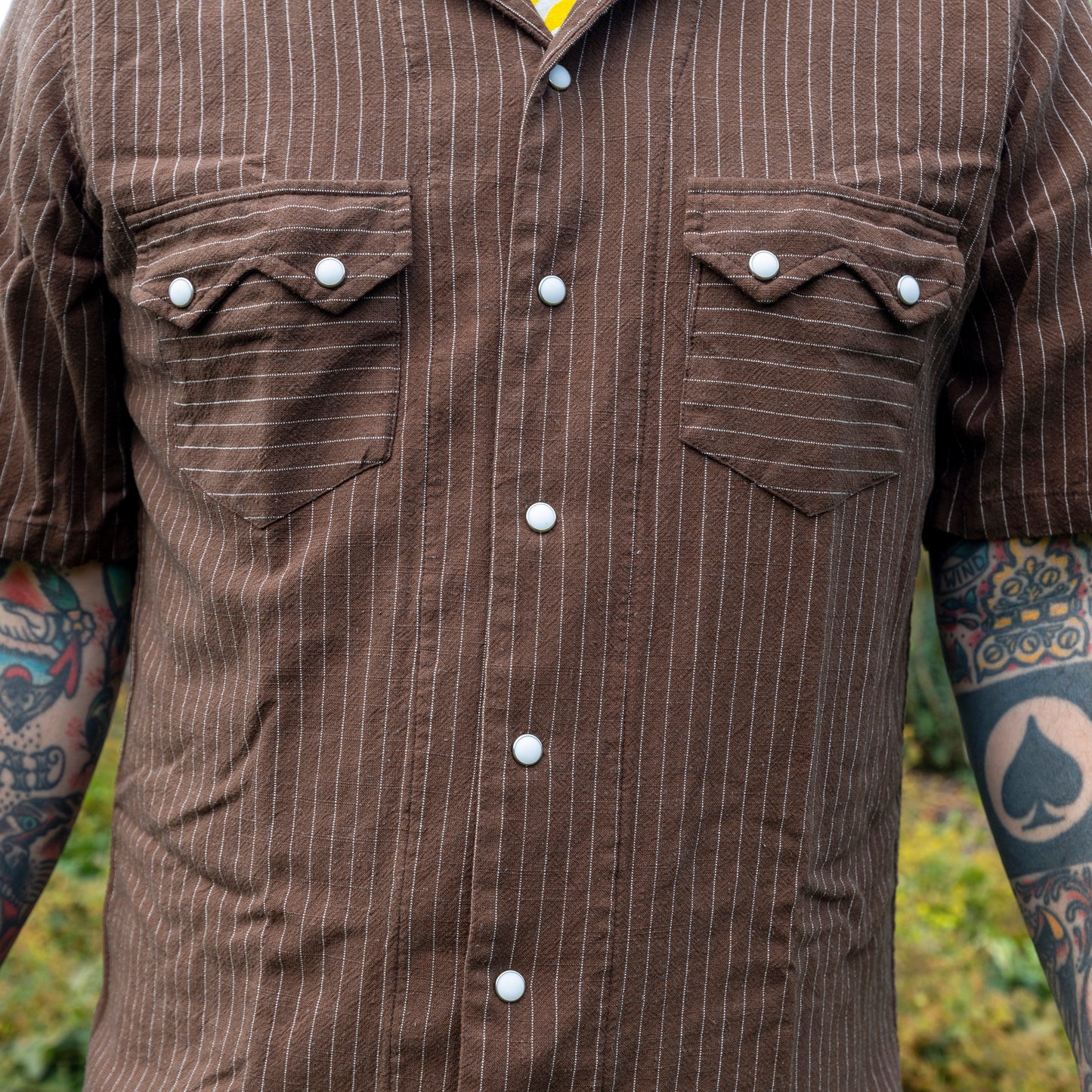 Hickory Pinstripe Linen