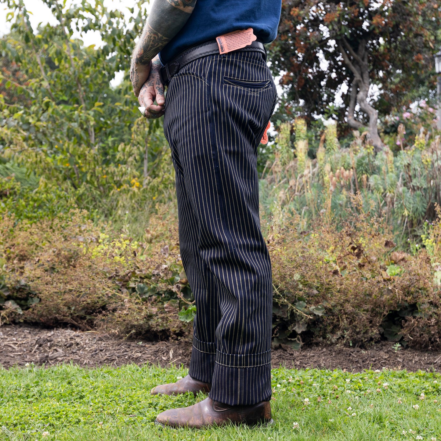 Swearengen Pants - Single Stripe Indigo