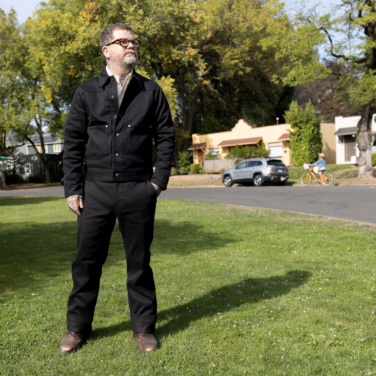 Bedford Cord Ranch Jacket - Black