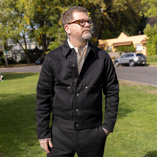 Bedford Cord Ranch Jacket - Black