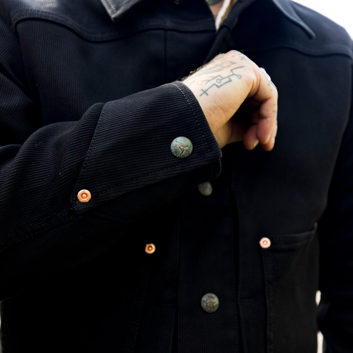 Bedford Cord Ranch Jacket - Black