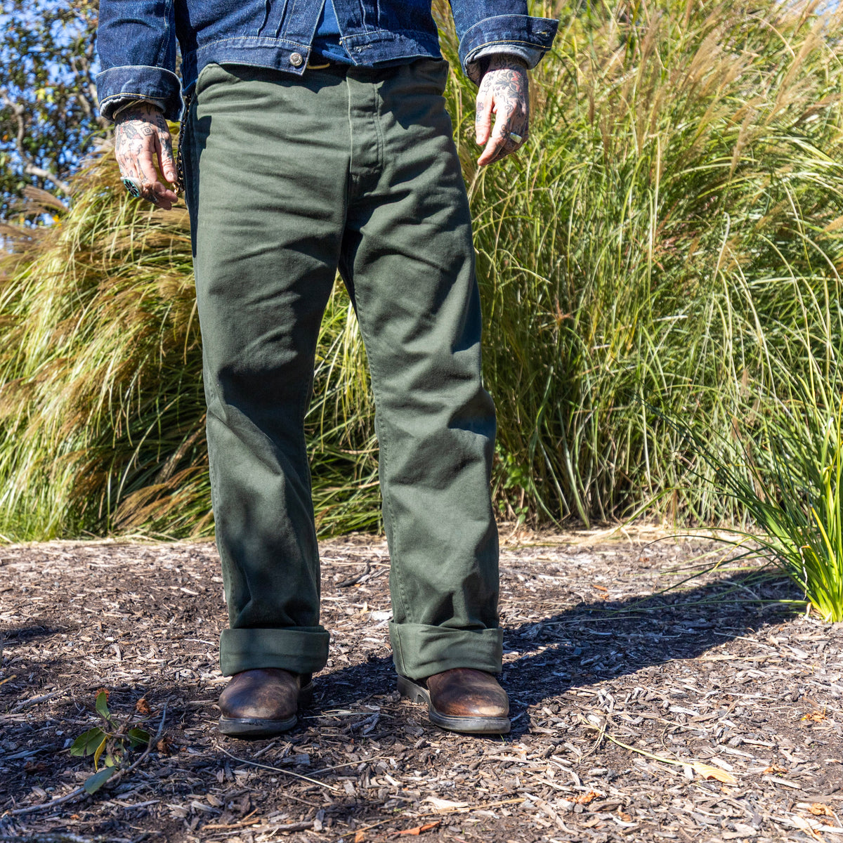 TCB Cat Worker Pants - Olive