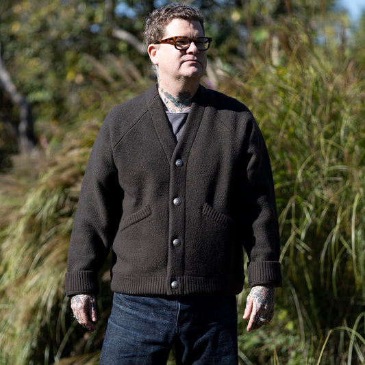 Roan Wool Cardigan - Charcoal