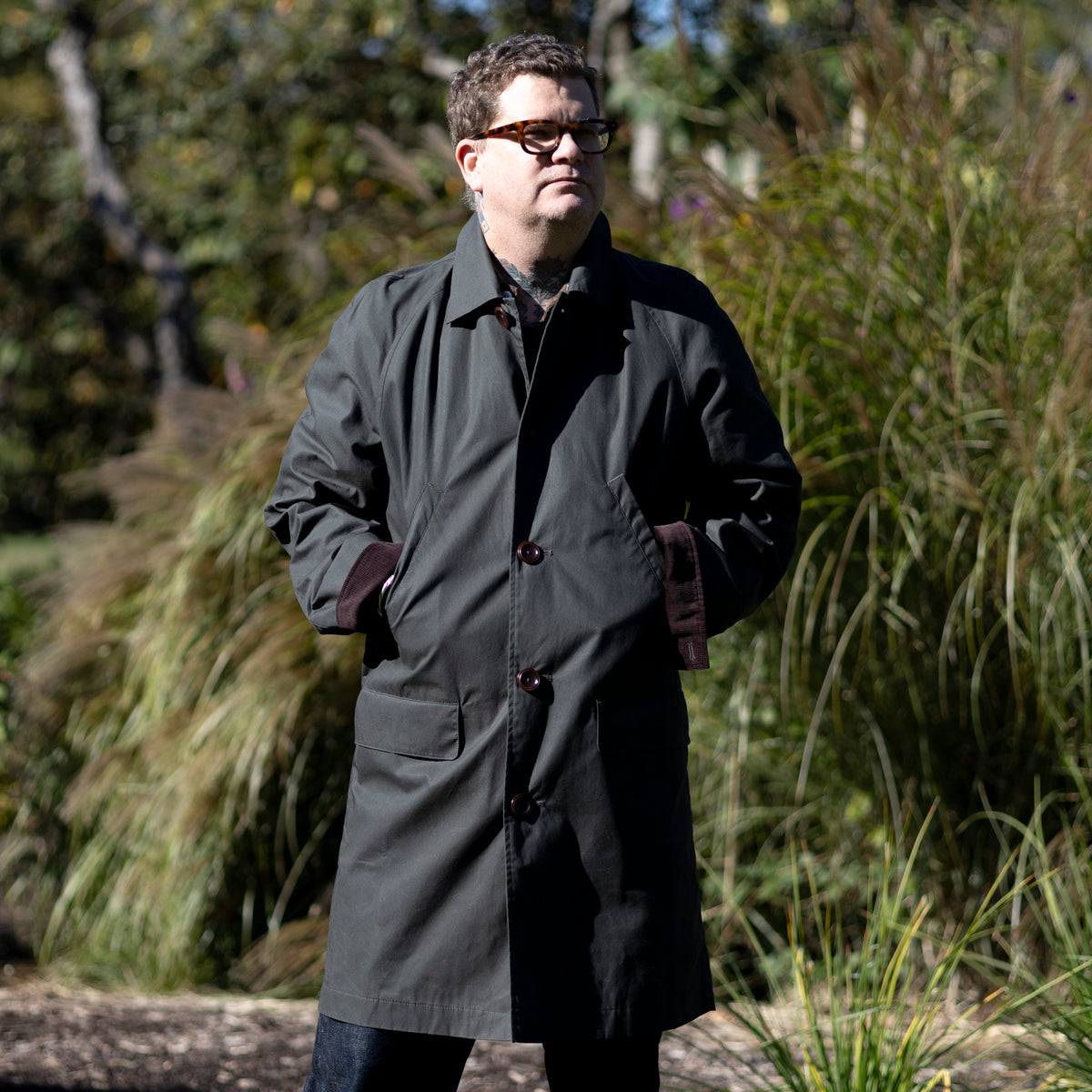 Indigofera Raven Coat - Waxed Cotton Twill