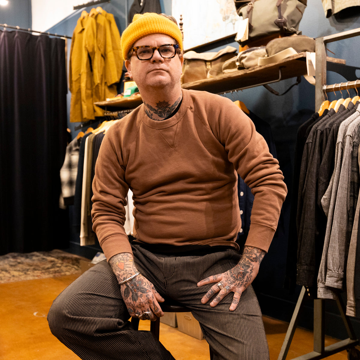 "WV" Raglan Sweat - Hickory