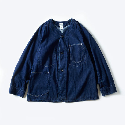 POST 45 Collarless Coverall - Indigo deep wash