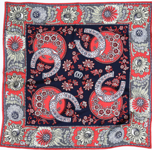 Good Luck Silk Scarf - Royal