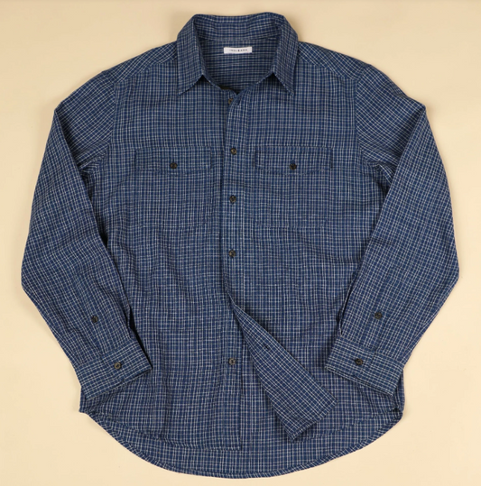 Smith Shirt - Indigo/Ecru