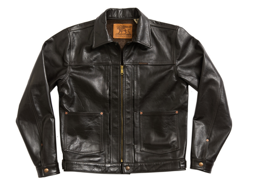 Wibaux Leather Jacket - Blackish Brown