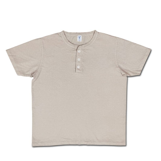 Velva Sheen Henley SS Tee- Oatmilk