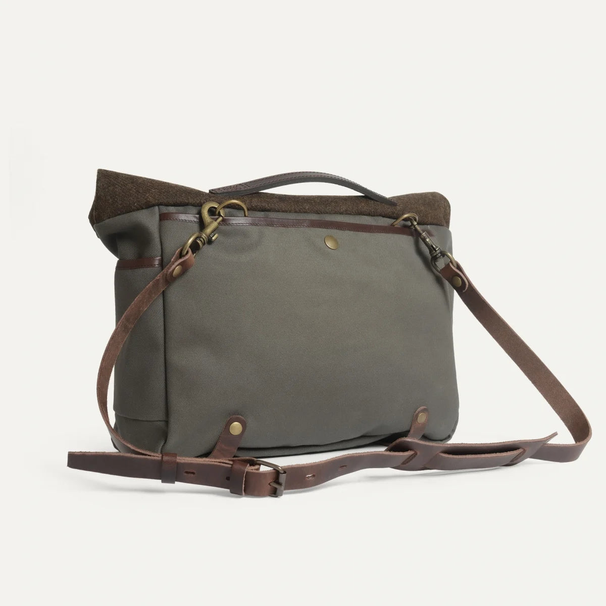 Gaston Musette Satchel Bag - Khaki & Tweed