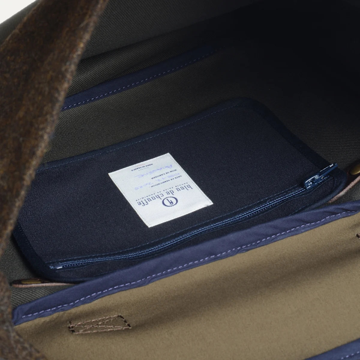 Gaston Musette Satchel Bag - Khaki & Tweed