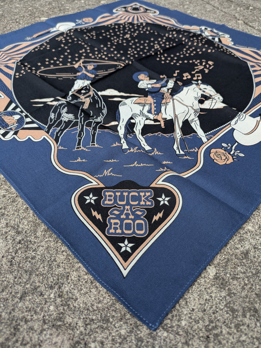 Neon Cowboy Bandana- Blue Velvet