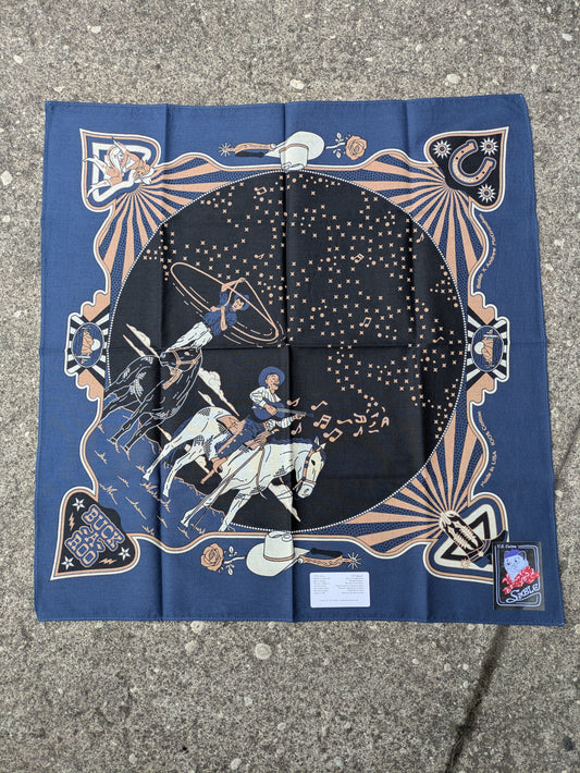 Neon Cowboy Bandana- Blue Velvet